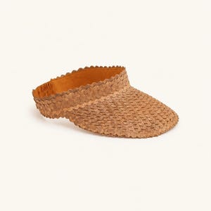 Sombrero con visera: estilo ratán ámbar (ajustable, hecho a mano, con protección UV) imagen 15