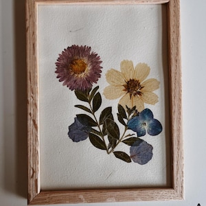 Pressed Flowers Wall Art 5x7