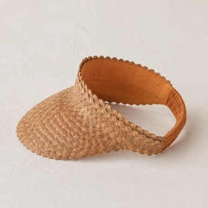Sombrero con visera: estilo ratán ámbar (ajustable, hecho a mano, con protección UV) imagen 17