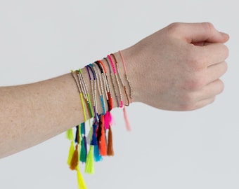 ANCHEER 2021V001-T330 Baby Elephant Tassel Temperament Bracelet-Color Tassel ANCHEER 2021V001-T330 Baby Elephant Tassel Temperament Bracelet-Color Tassel