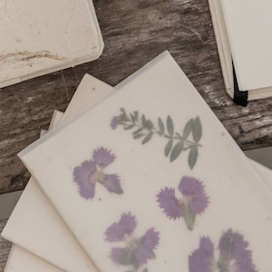 Greeting Card with Pressed Flowers