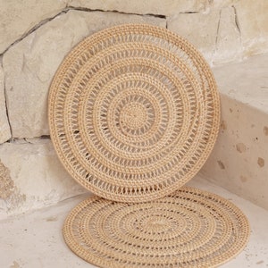 Geflochtenes Rattan Tischset Set