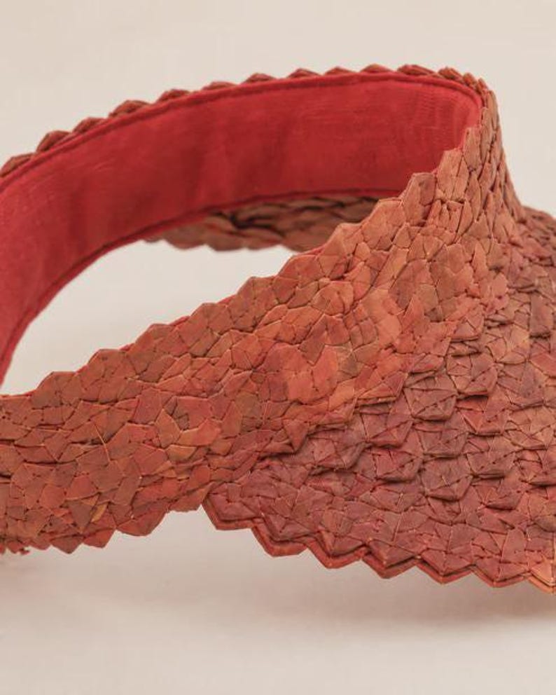 Chapéu com viseira: estilo rattan âmbar (ajustável, feito à mão, proteção UV) imagem 9