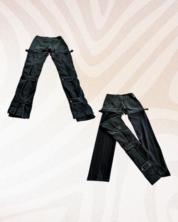 Pantalon Toile Noir Girbaud - Taille 36 - Style Déstructuré - Occasion Très Bon état