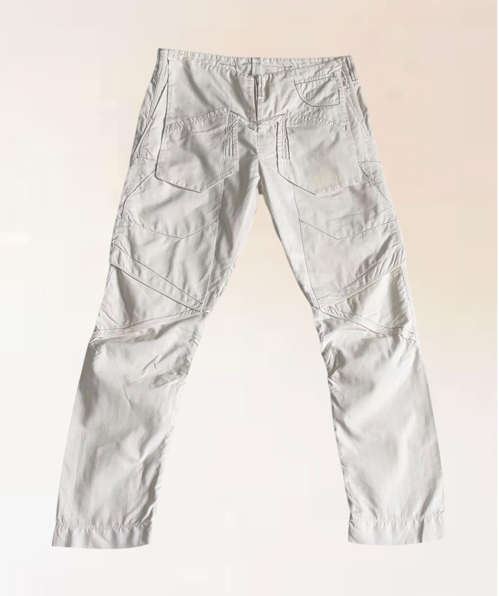 Pantalon Blanc Skinny Marithé + François Girbaud - Taille 40 - Laçage Dos - Occasion Très Bon État