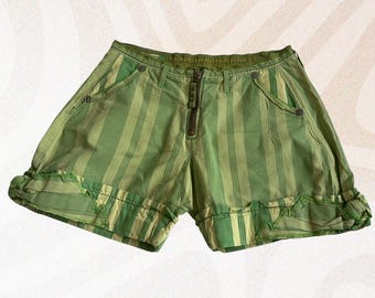 Marithé François Girbaud Multi-colored Striped Shorts, Size 32