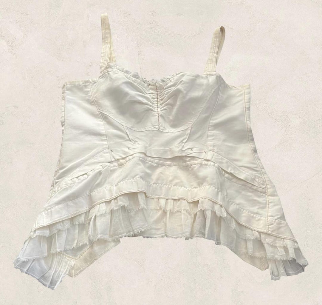 Marithé François Girbaud Women's Off-white Bustier – Size 42 FR