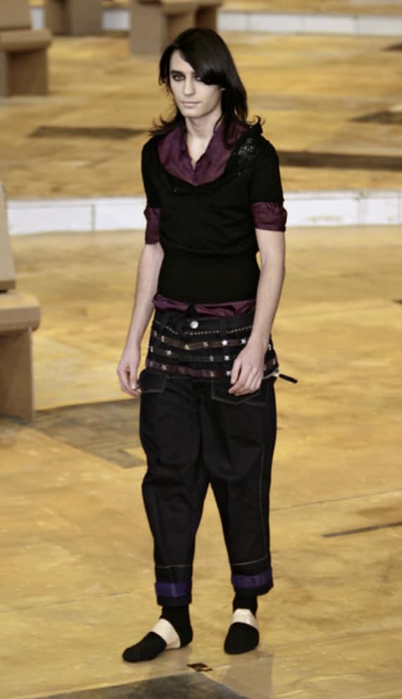 Marithé + François Girbaud, Pantalon Bleu à Étoiles – Marithé + François Girbaud – Taille 42 FR – Créateur Vintage & Original
