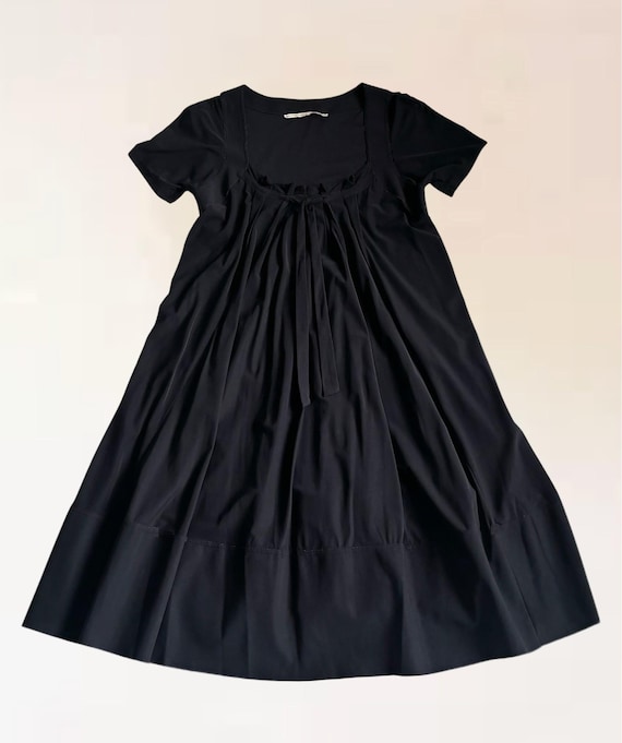 Robe Denim Noir Plissée Marithé & François Girbaud - Taille 34 - Occasion Rare