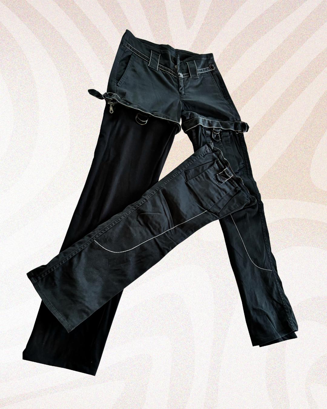 Pantalon Toile Noir Girbaud - Taille 36 - Style Déstructuré - Occasion Très Bon état