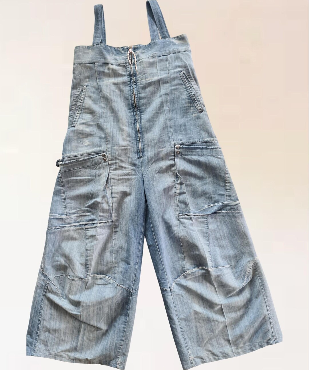 Marithé & François Girbaud Overalls – Faded Sky Blue Denim