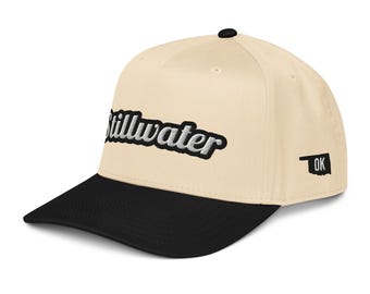 Stillwater Oklahoma Embroidered Hat | Black & Cream Stilly Dad Hat | OSU Cowboys Cap