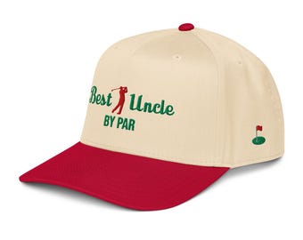 Embroidered Best Uncle By Par Golf Hat | Funny Golf Uncle Gift | Fun Uncle Hat | Retro Golf Hat