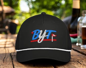 Backyard Threads Co Embroidered Rope Hat | BYTco Official Rope Cap | Retro Richardson 258 Snapback