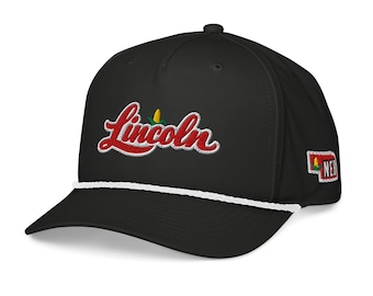 Lincoln Nebraska Hat | Cornhusker Rope Hat | Embroidered Nebraska Cap