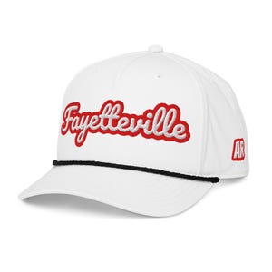Fayetteville Arkansas Rope Hat: Retro Embroidered Cap
