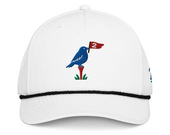 Birdie Off The Tee Rope Hat | Retro Golf Rope Hat | Birdie Golf Hat