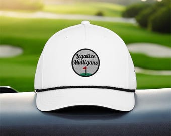 Legalize Mulligans Golf Hat – Funny Embroidered Rope Cap