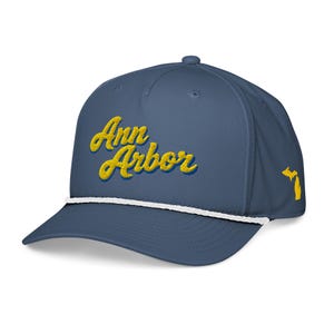 Ann Arbor Michigan Rope Hat | Vintage Blue Wolverines Cap