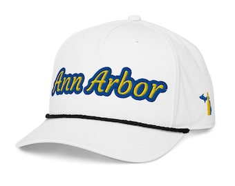 Ann Arbor Rope Hat: Embroidered Michigan Beer Design