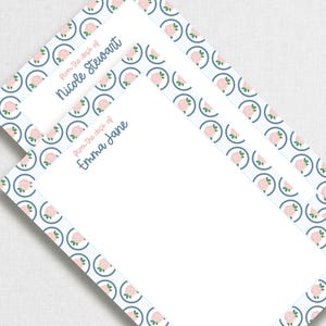 Customized Peony Notepad - Custom Notepad | Gift Idea for Her | Personalized Name Notepad | Preppy Stationery