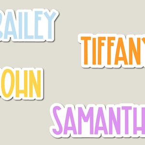 Personalized Block Font Name Sticker: Custom Laptop Decal