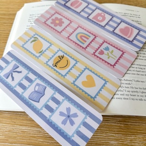 Summer Stamps Laminated Bookmark