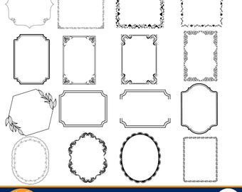 Hand Drawn Frames SVG Bundle: Doodle Borders Clipart (Digital Download)