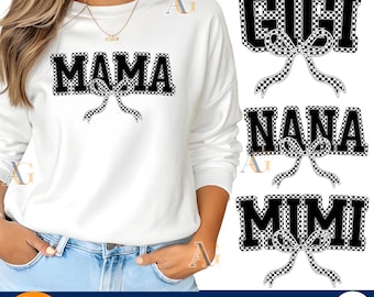 Zestaw Preppy Leopard Mama Gigi Mimi Nana PNG, Pakiet Mama, Dzień Matki, Dzień Matki PNG, Sublimacja rodzinna (Pobieranie cyfrowe)