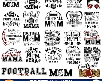 Football Mom SVG PNG Bundle: Cricut & Silhouette Cut Files (Digital Download