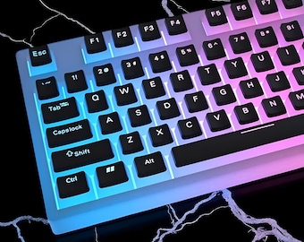 Vitt RGB mekaniskt tangentbord | Bakgrundsbelysta speltangenter | Kan bytas under drift | Anpassad layout