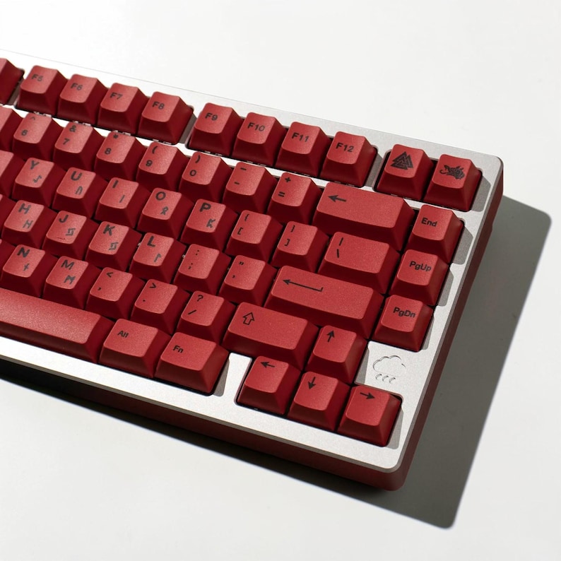 Red PBT Keycaps Set – Cherry Profile Japanese English MX Keycaps ...