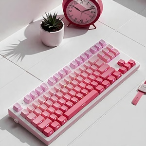 Rosa gradient tangentbordsset för mekaniska tangentbord