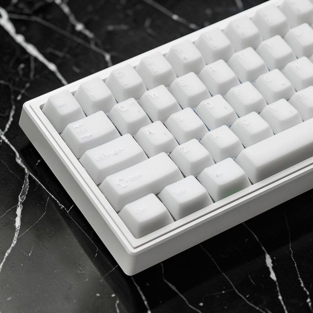 121-key White Jade PBT Keycaps – Double Shot Translucent PC Keycap Set ...