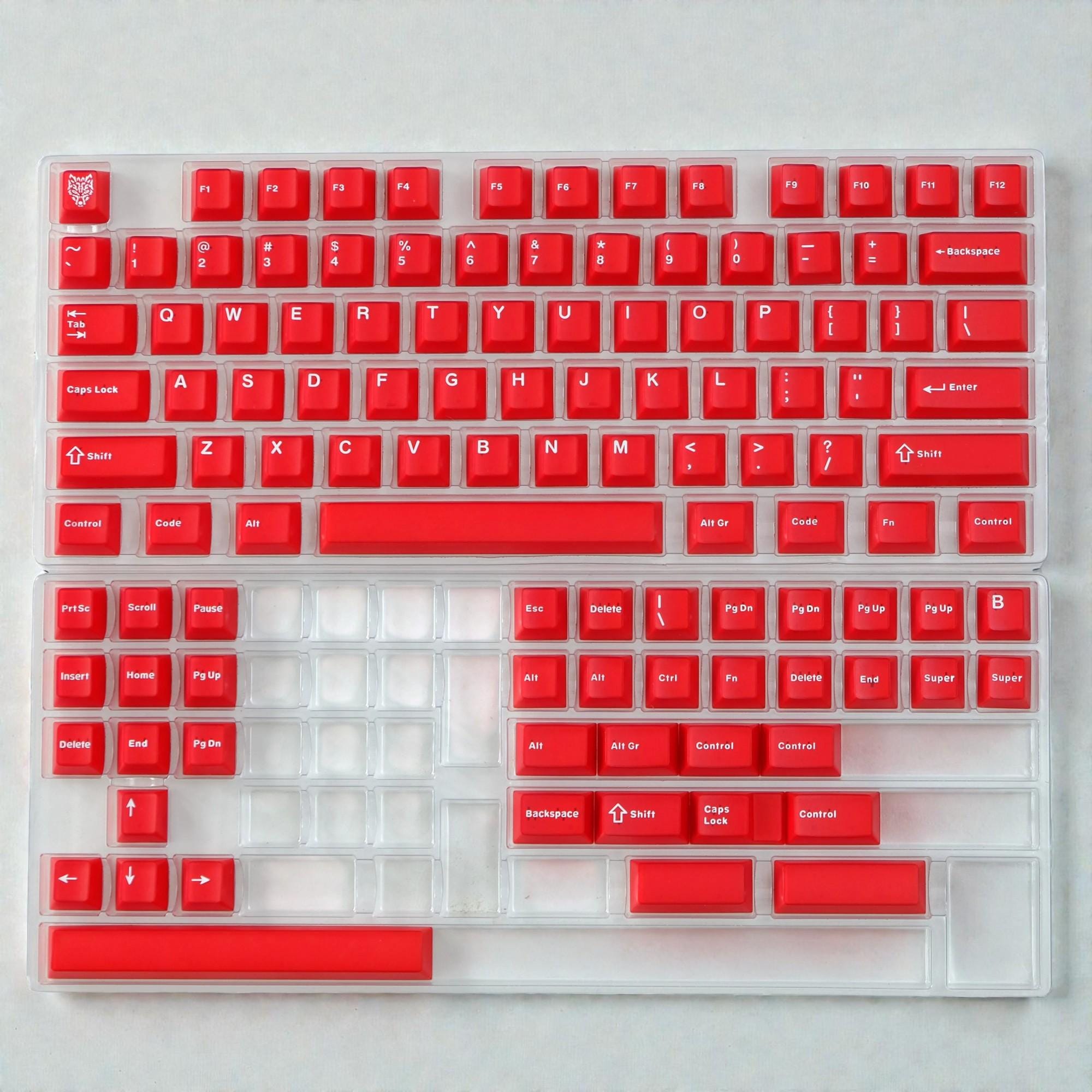 Red Samurai Keycaps Set for Mechanical Keyboard – PBT Keycap Set OEM ...