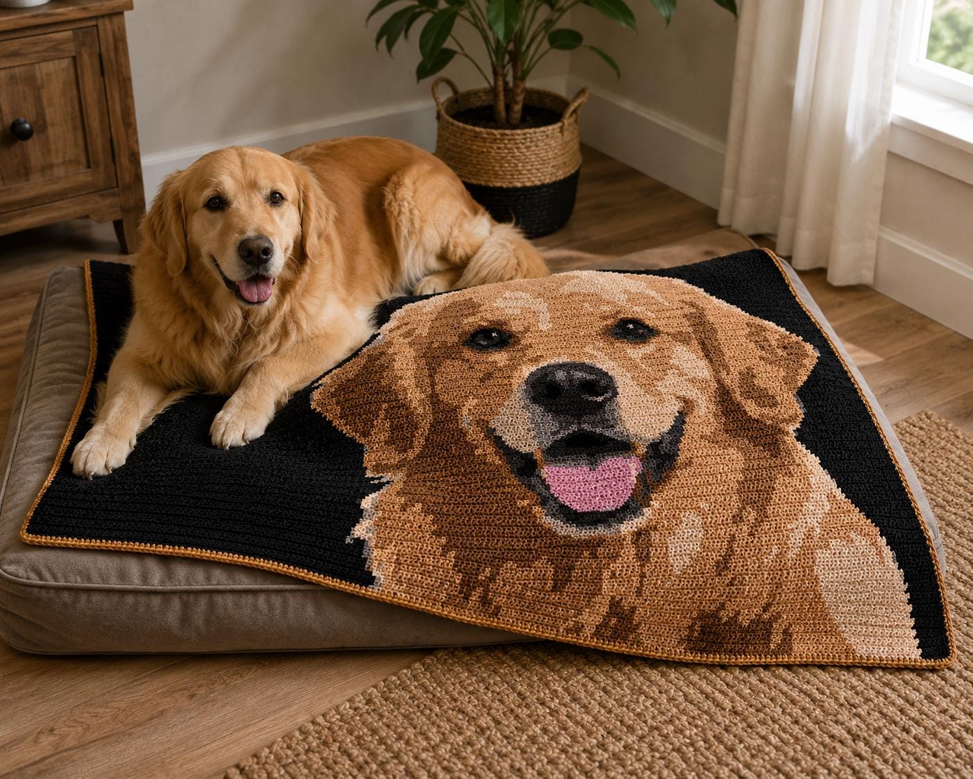21 Golden Retriever Crochet Patterns to Make a Loyal Handmade Pup 10 Golden Retriever Crochet Blanket