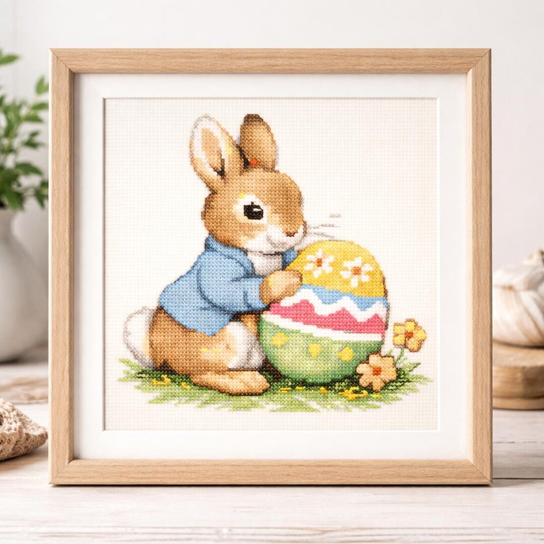 Peter Rabbit Easter Cross Stitch Pattern, Spring Design (digital ...