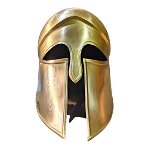 Corinthian Bronze Helmet – Greek Spartan Warrior Armor Replica – Medieval Cosplay or Display Collectible / Gift /Halloween Play / Home Decor
