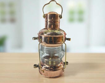 船舶灯 銅製オイルランプ（レトロ マリンランプ オイルランプ