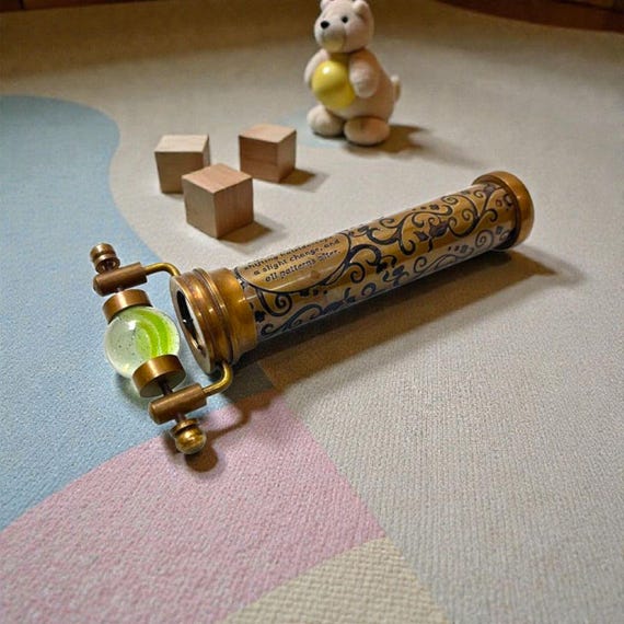 Victorian Style Brass Kaleidoscope | Collectible Optical Toy