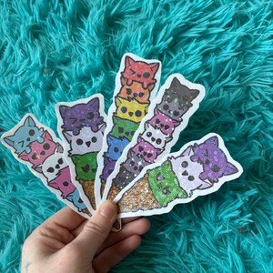 Fierté des chatons de crème glacée. Stickers chat Fierté