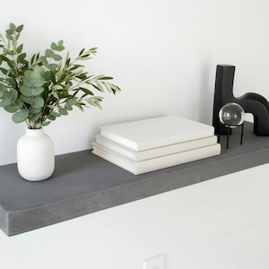 Modern Micro-Cement Floating Shelf – Minimalist Wall Ledge, Handmade in Canada