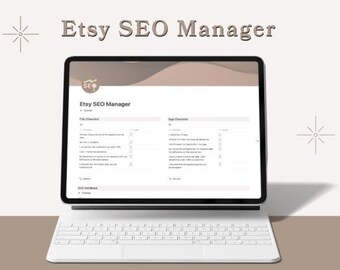 Etsy SEO Manager Notion Template – Keyword Tracker and Listing Audit | Digital Download
