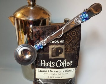 Beaded Coffee Scoop n Clip - Pick your color!
