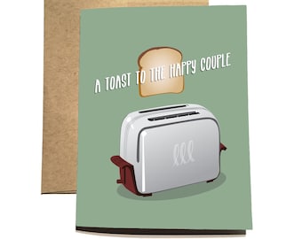 Toast Card / Toast Wedding Card / A Toast to the Happy Couple / Toast Engagement Card / Toast Anniversary Card / Toast Celebration Card