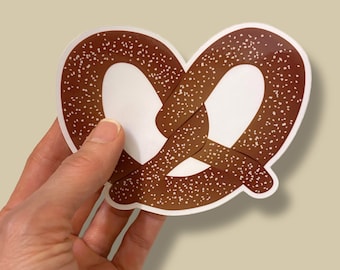 Pretzel Sticker / Pretzel Art Sticker / Plain Pretzel Sticker / NYC Pretzel Sticker / Salted Pretzel Sticker / Pretzel Illustration Sticker