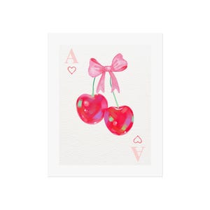 Charming Cherry Art Print, Colorful Wall Decor for Home, Unique Gift for Art Lovers, Cute Room Decoration, Vintage Style Poster