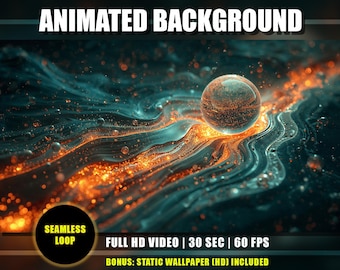 Animated Background - Abstract Molten Cosmic River | Surreal Space Galaxy Lava Energy | Vtuber Youtube Twitch Overlay