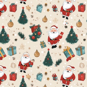 Weihnachten Nikolaus Baumwollstoff 1,50m breit 1,5m breit | DIY Nähen, Quilten, Basteln