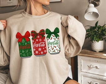 Christmas Coca Cola Sweatshirt: Holiday Soda Tee